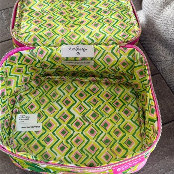 Lilly Pulitzer for Target Travel cosmetic train case in "Fan Dance" print - Picture 6 of 7